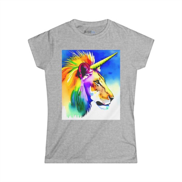 Rise by Ariah - Women's Softstyle Tee: Vibrant "Unilion" Design - Image 4